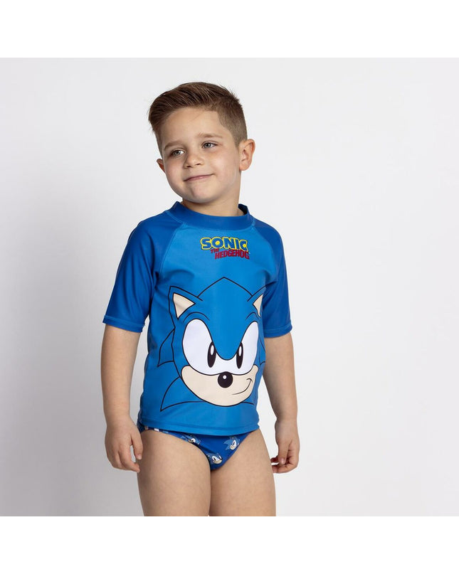 Sonic bad t-shirt for kids, featuring Sonic the Hedgehog design, suitable for water sports and outdoor activities.