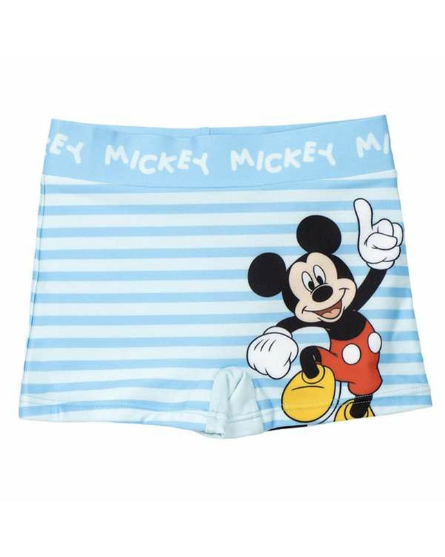 Boy's Mickey Mouse swim trunks, sporty and waterproof, featuring a colorful Mickey Mouse design for watersports and outdoor activities.