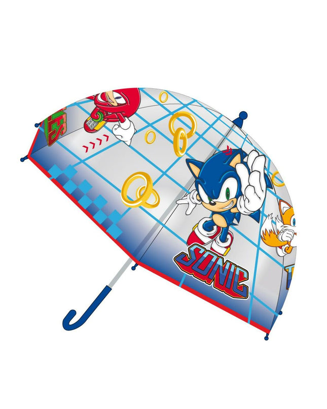 Sonic Paraplu Sonic 45 cm compact umbrella with black canopy and silver handle, designed for travel and outdoor use.