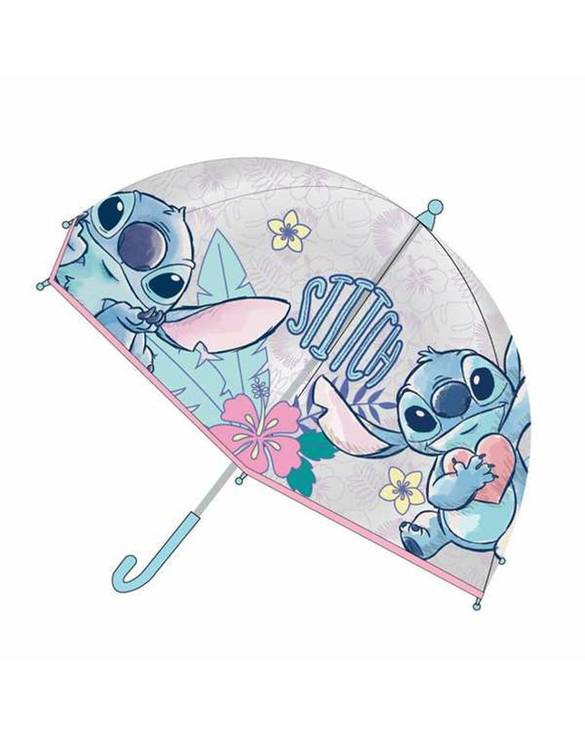 Pink Stitch 45 cm umbrella for luggage, featuring a compact bagage-style design with a vibrant pink canopy.