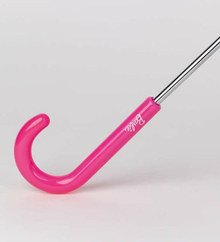 Pink Barbie umbrella for luggage, 45 cm, featuring Barbie branding and a fun, colorful design for travel or rainy days.