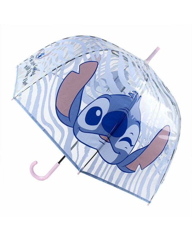 Stitch Paraplu Stitch 60 cm travel umbrella with a compact design and colorful fabric, shown open and folded.