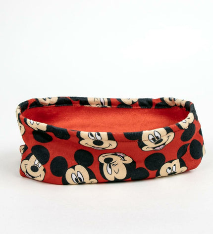 Mickey Mouse neck warmer for outdoor and sporting activities, featuring a colorful Mickey Mouse design and soft fabric.