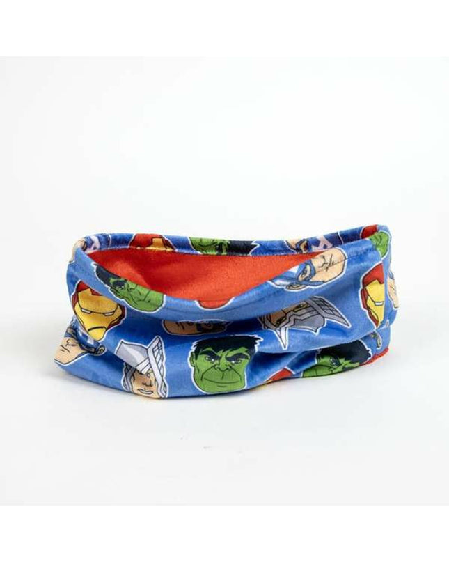 The Avengers Nekwarmer in bright colors, designed for outdoor sports, camping, and hiking, showing its versatile, warm neck coverage.