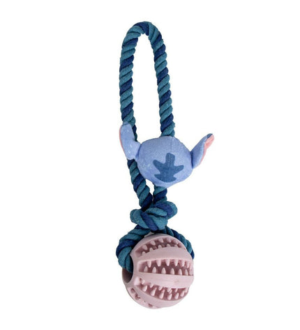 Durable Stitch dog chew toy made of safe materials, designed for dogs to chew and play with, featuring a fun Stitch character design.