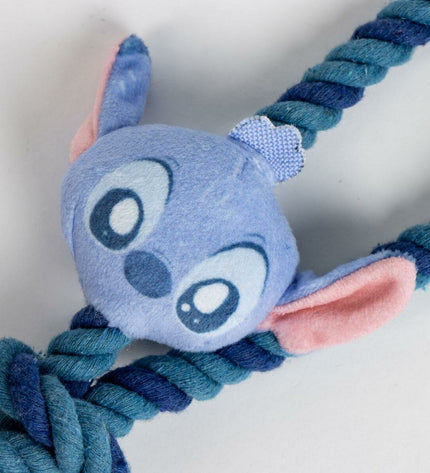 Stitch dog chew toy made of durable material, designed for dogs to chew and play, featuring a colorful, textured surface.