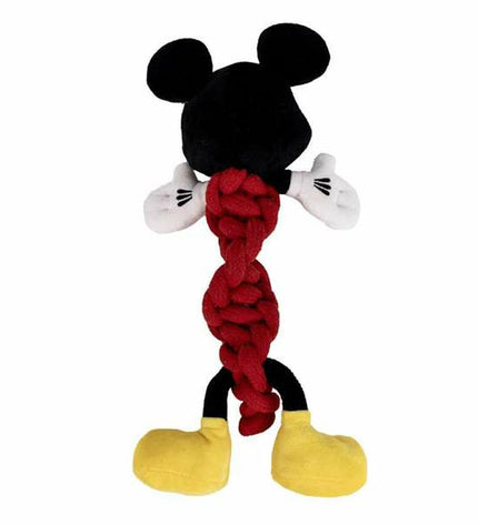Red Mickey Mouse dog chew toy measuring 11x27x9.5 cm, durable dog toy from Mickey Mouse brand for pets.