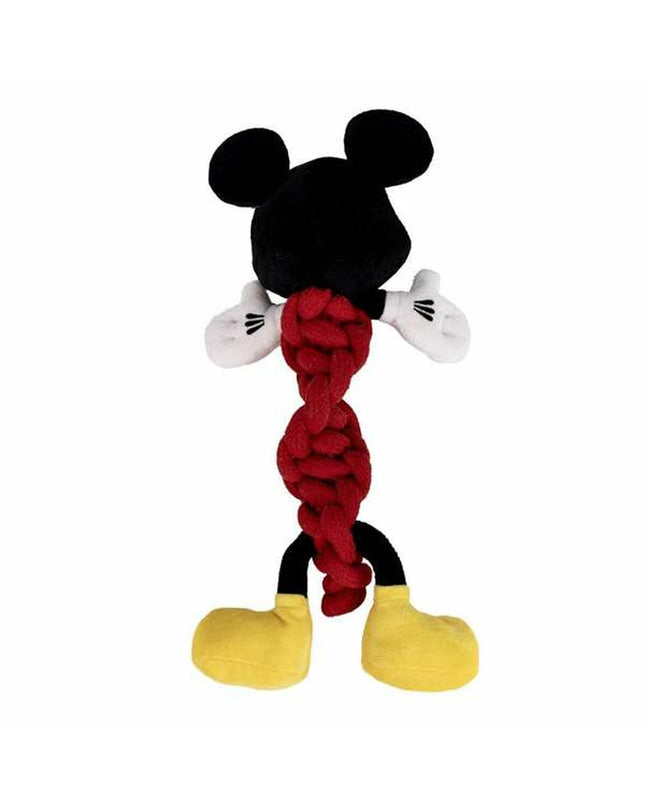Red Mickey Mouse dog chew toy measuring 11x27x9.5 cm, durable dog toy from Mickey Mouse brand for pets.