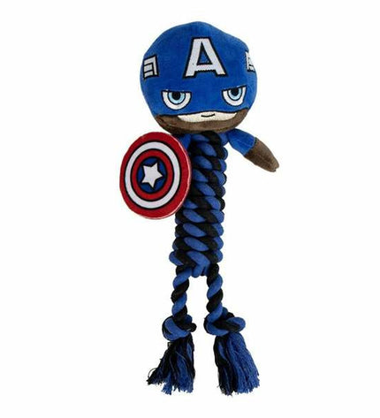 Marvel honden kauwspeelgoed in blauw, 9.5 x 30 x 9.5 cm, made for chewing and play for dogs.