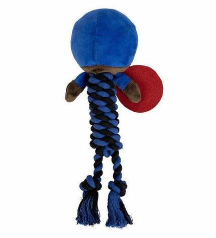 Marvel blauw kauwspeelgoed voor honden, 9.5 x 30 x 9.5 cm, stevig en kleurrijk honden speelgoed voor kauwplezier