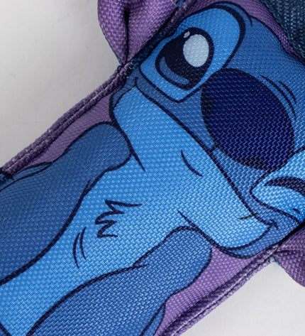 Stitch dog toy made of durable fabric, measuring 18x20x3 cm, designed for dogs to chew and play with.