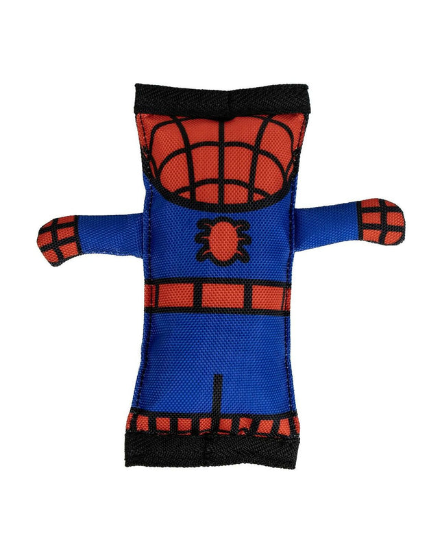 Spider-Man dog toy shaped like a spider with 18x20x3 cm size, made of durable material for playful dogs.