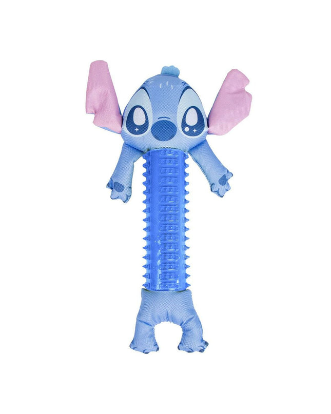 Blue Stitch dog chew toy, 11 x 30 x 9 cm, made of durable material, designed for dogs to chew and play.