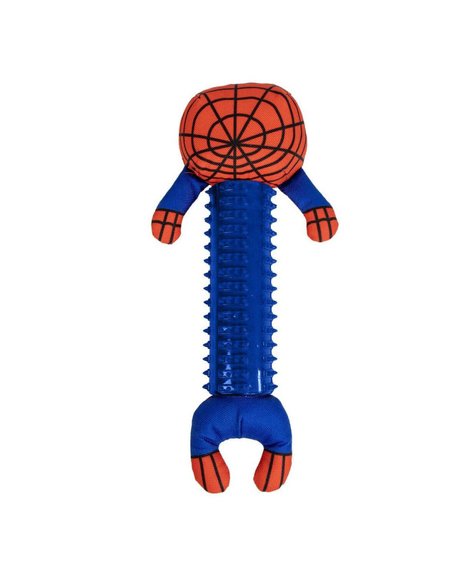 Red Spider-Man dog chew toy measuring 11x30x9 cm, durable pet accessory for dogs featuring Spider-Man design.