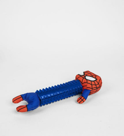 Red Spider-Man dog chew toy, 11x30x9 cm, made for dogs, featuring Spider-Man themed design and durable material.