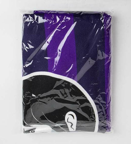 Wednesday black beach towel, 70x140 cm, with striped design, ideal for home, bathroom, or beach use.