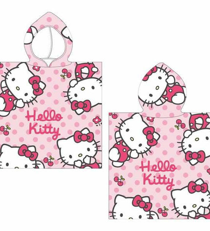 Light pink Hello Kitty bath towel, 50 x 115 cm, featuring Hello Kitty character, soft cotton material for home and bathroom use.
