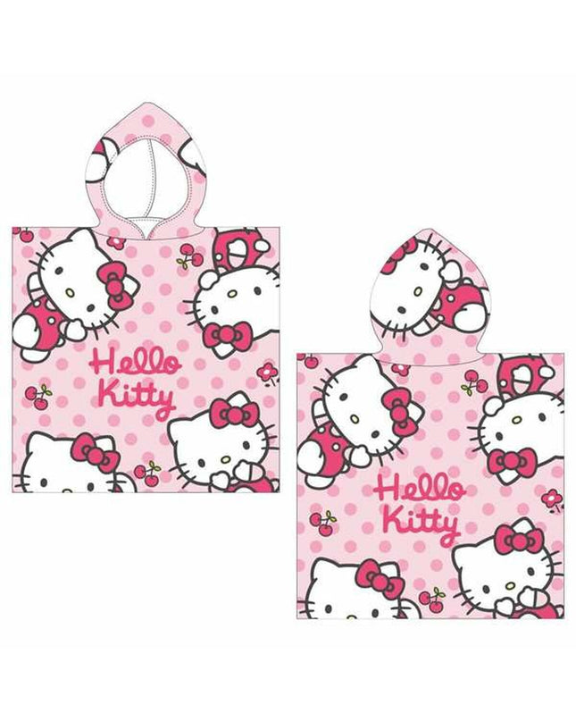 Light pink Hello Kitty bath towel, 50 x 115 cm, featuring Hello Kitty character, soft cotton material for home and bathroom use.