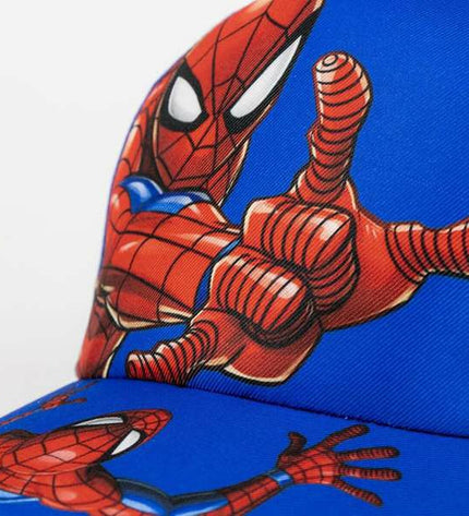 Kinderpet Spider-Man dark blue outdoor hat with Spider-Man logo, suitable for camping and hiking activities.
