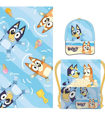 Bluey blue bath towel with 33x27x7 cm size, soft and absorbent, ideal for home and kitchen use.