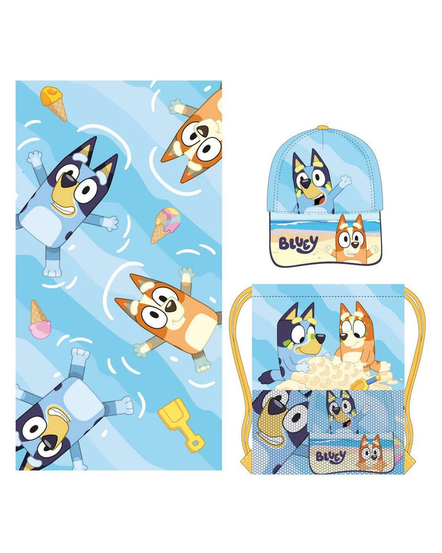 Bluey blue bath towel with 33x27x7 cm size, soft and absorbent, ideal for home and kitchen use.