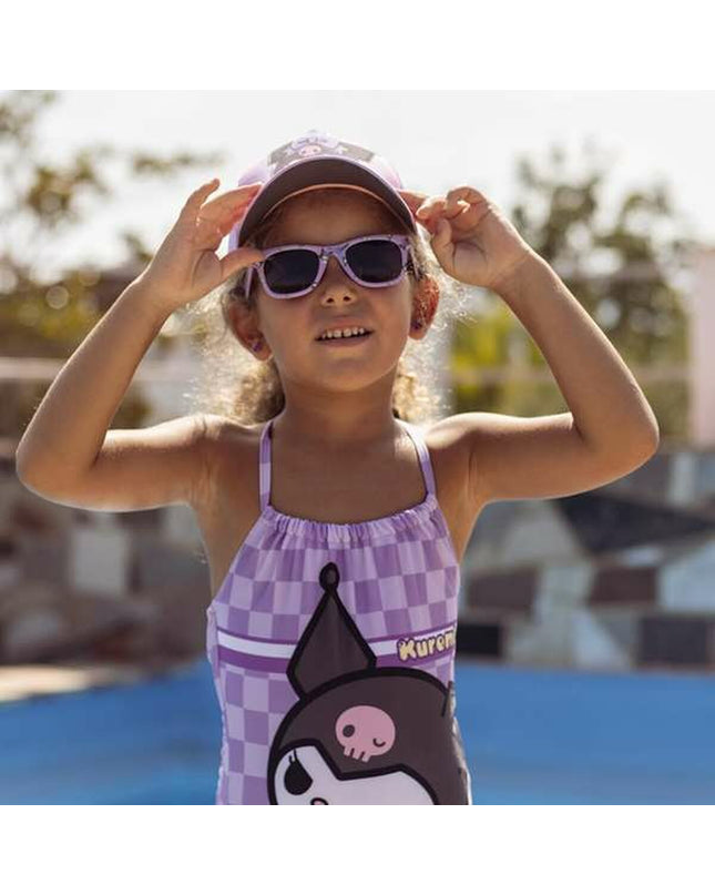 Purple Kinderpet Kuromi pet harness for outdoor activities, suitable for camping and walking, featuring a playful design.