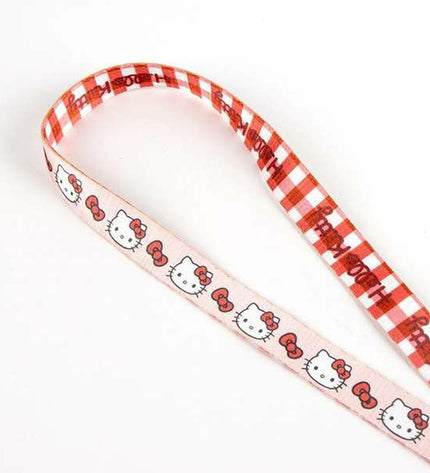 Hello Kitty red dog leash for medium-sized dogs, durable nylon with cute Hello Kitty design, ideal for daily walks.