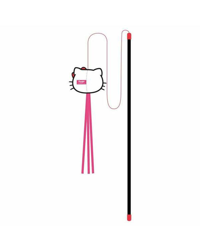 Hello Kitty red cat toy with a plush Hello Kitty face and playful design, perfect for entertaining cats.