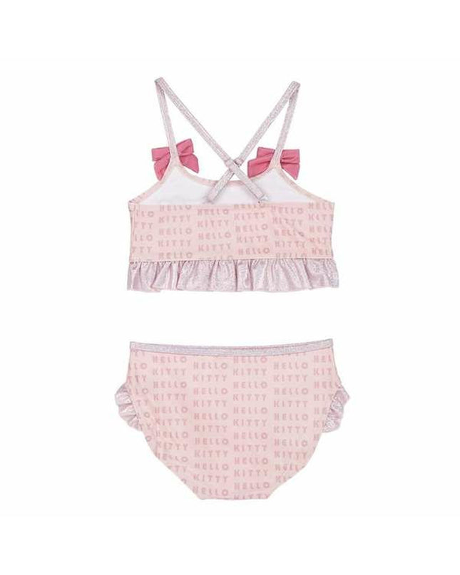 Hello Kitty light pink bikini for sport and watersport, featuring playful Hello Kitty design on the fabric.