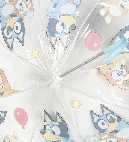 Bluey Bluey blue umbrella with a 71 cm diameter and 45 cm handle, compact baggage umbrella for children.