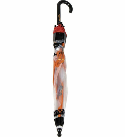 Hot Wheels bagage umbrella with a 71 cm diameter, featuring colorful Hot Wheels car designs and a compact 45 cm length.
