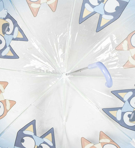 Bluey Blue Paraplu with 71 cm diameter, compact 45 cm bagage umbrella featuring a blue design and sturdy construction.