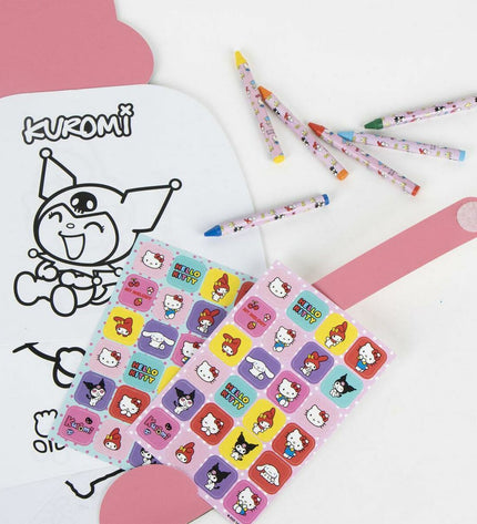 Hello Kitty drawing set for painting, creative toy for kids featuring colorful sketches and art supplies for imaginative fun.