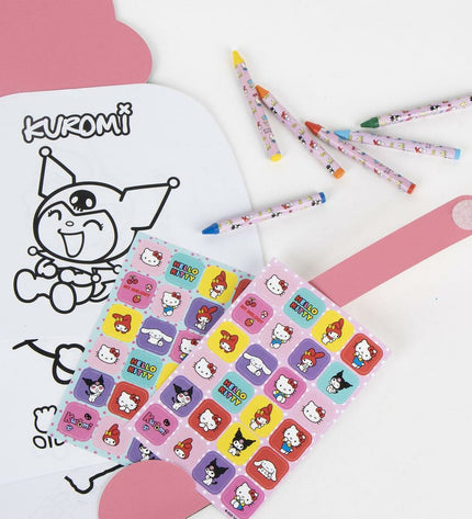 Hello Kitty drawing set for painting, creative activity toy featuring Hello Kitty characters and art supplies for kids.