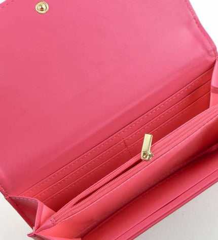 Fuchsia Harry Potter wallet with cardholder and compartments, featuring magical Harry Potter-themed design.