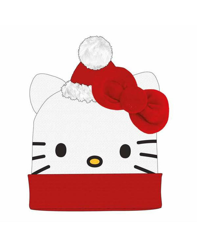 Hello Kitty Kinderpet white outdoor sport hat with adjustable brim, perfect for camping and hiking activities.