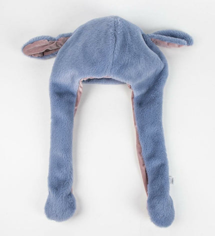 Kinderpet Stitch Blauw outdoor hat with adjustable strap and breathable fabric, ideal for camping and hiking adventures.