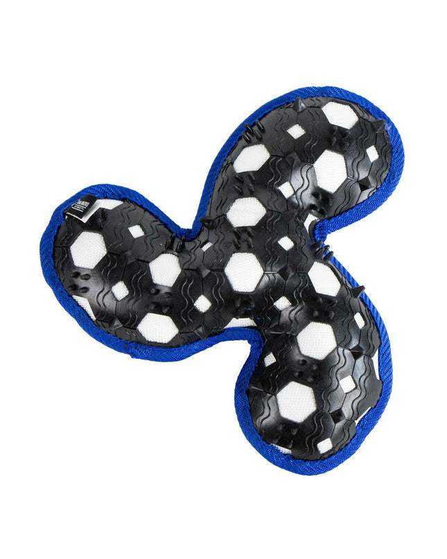 Real Madrid C.F. blue frisbee for dogs, 23x23x3 cm, featuring the team logo and design, suitable for outdoor play with pets.
