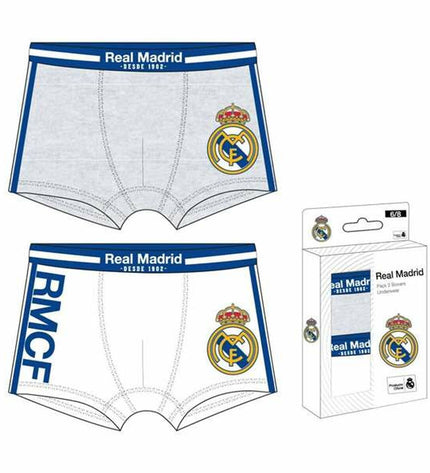 Kids' Real Madrid C.F. multicolour swim shorts for boys, suitable for water sports and outdoor activities.