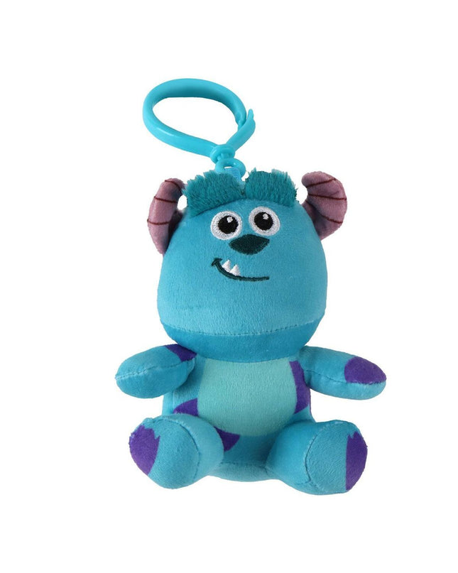 Turquoise Monsters, Inc. plush keyring featuring a cute, cartoon monster design, perfect for playful accessories and gifts.