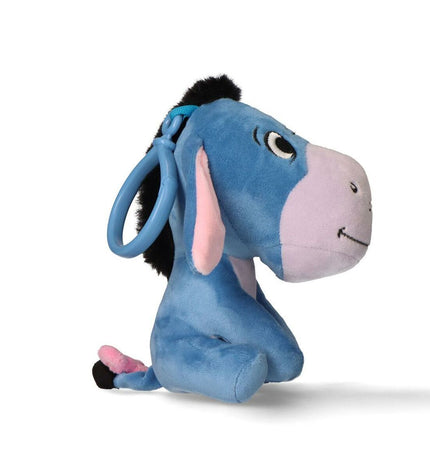 Blue Winnie the Pooh plush keyring featuring a cute and playful cartoon bear, perfect as a fun gift or collectible toy.