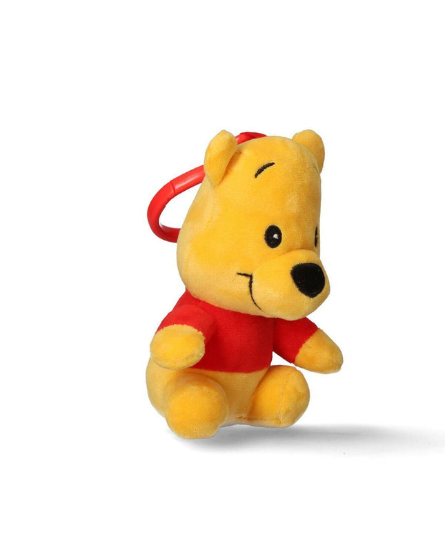 Orange Winnie the Pooh keychain plush toy, cute and cuddly Winnie the Pooh stuffed animal for keyrings and gifts.