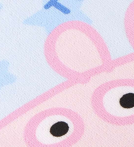 Peppa Pig light blue hooded poncho towel for kids, 55x77 cm, soft bathroom and swimming accessory featuring Peppa Pig character.