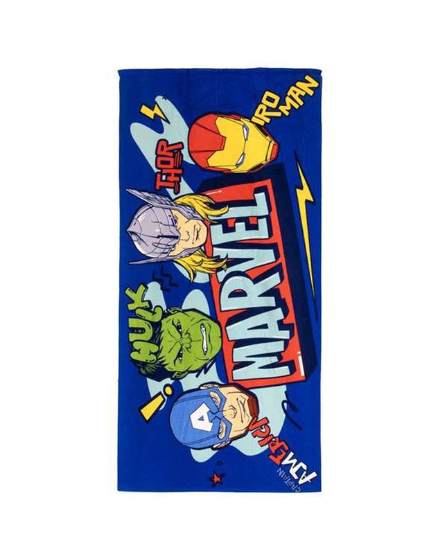 The Avengers strandhanddoek for house and bath, featuring superhero-themed design and vibrant colors, ideal for drying off after a bath.