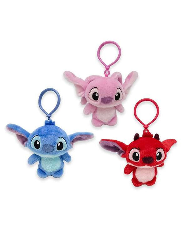 Pink Stitch keyring toy featuring a cute plush shadowed Stitch design, perfect for fun gifts and accessories.