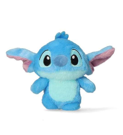 Pink Stitch keychain with a cute, plush stuffed animal design, featuring a playful and adorable character from the Stitch brand.