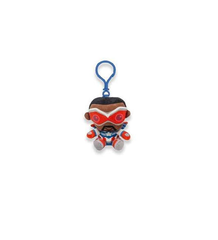 Blue Marvel plush keychain featuring a cute, cuddly stuffed toy from Marvel, perfect as a playful gift or accessory.