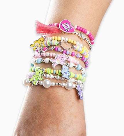Care Bears jewelry making kit with colorful beads and charms, ideal for creative craft activities for children.