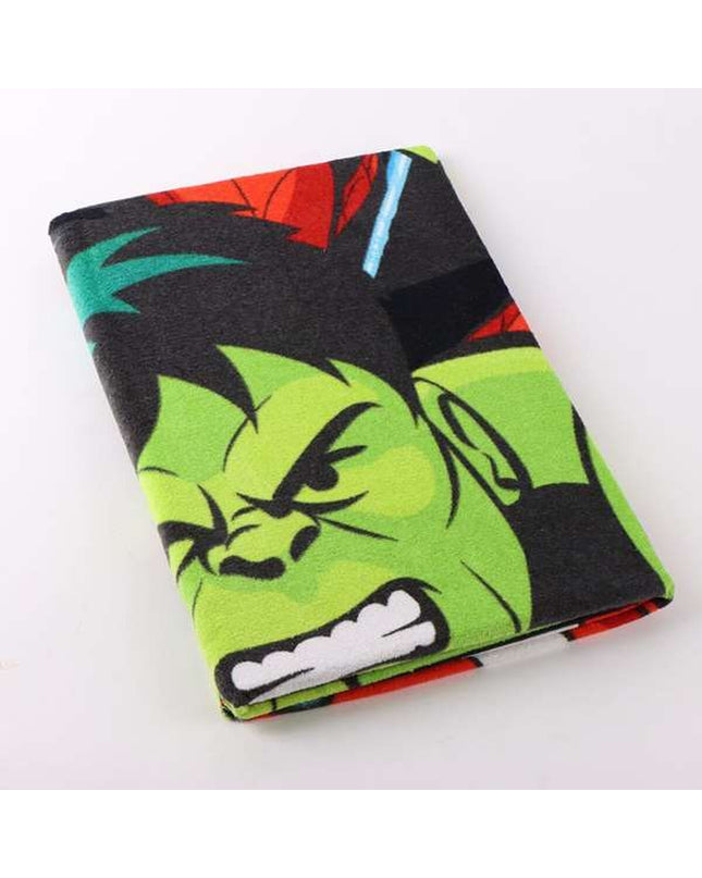 The Avengers beach towel 70x140 cm with superhero design, featuring vibrant graphics and soft fabric for bath or beach use.
