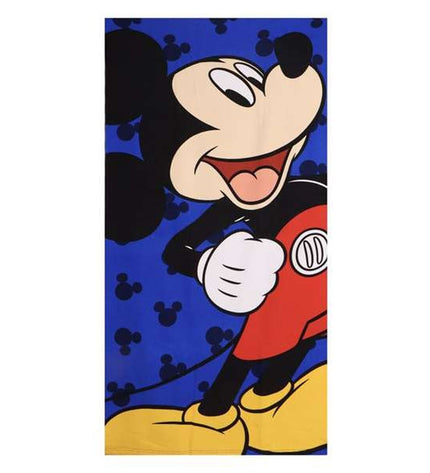 Mickey Mouse red beach towel 70x140 cm with Mickey Mouse design, suitable for bathroom and swimming use.